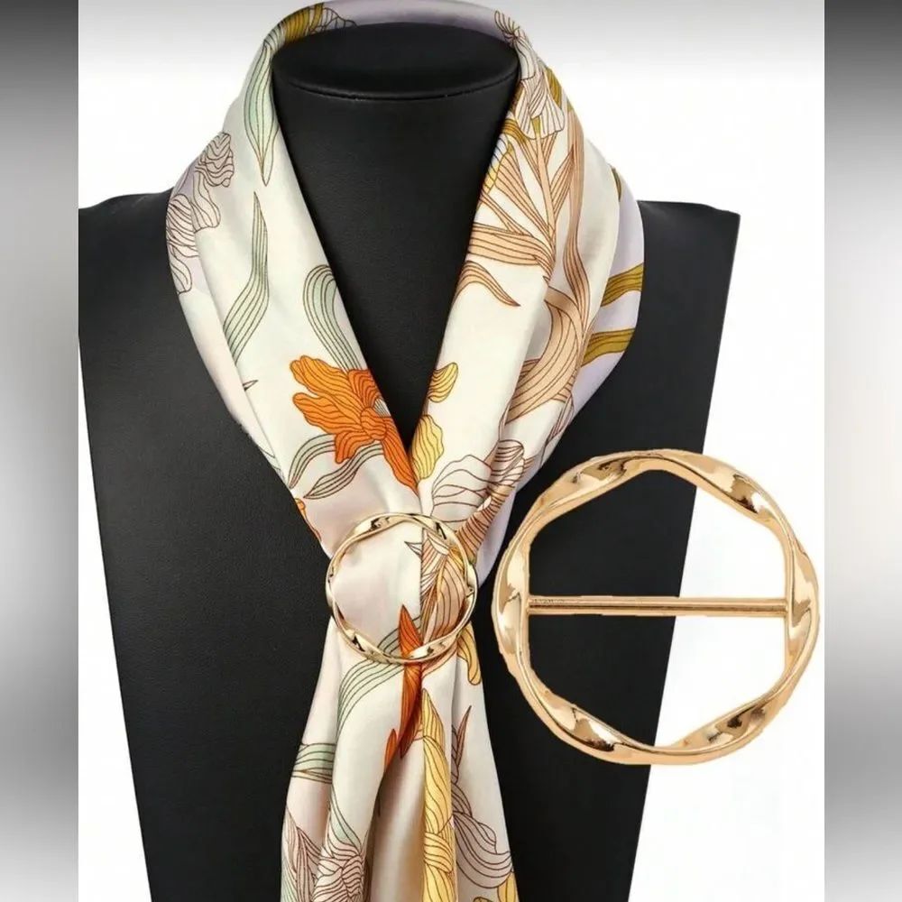 Scarf holder Gold-Tone Ring A1583